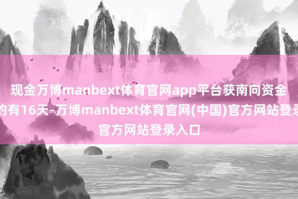 现金万博manbext体育官网app平台获南向资金减执的有16天-万博manbext体育官网(中国)官方网站登录入口
