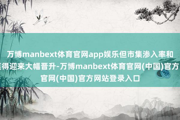 万博manbext体育官网app娱乐但市集渗入率和举座销量却莫得迎来大幅晋升-万博manbext体育官网(中国)官方网站登录入口