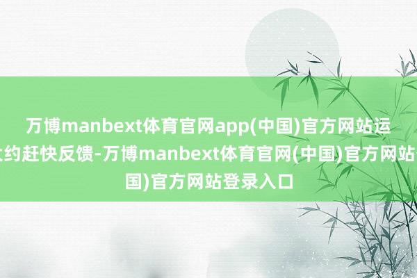 万博manbext体育官网app(中国)官方网站运维团队大约赶快反馈-万博manbext体育官网(中国)官方网站登录入口