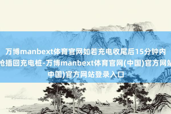 万博manbext体育官网如若充电收尾后15分钟内未将充电枪插回充电桩-万博manbext体育官网(中国)官方网站登录入口