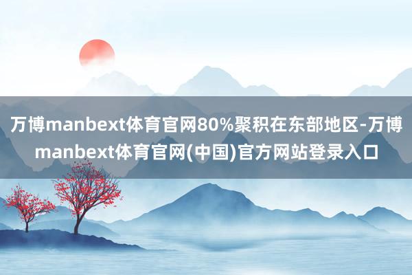 万博manbext体育官网80%聚积在东部地区-万博manbext体育官网(中国)官方网站登录入口